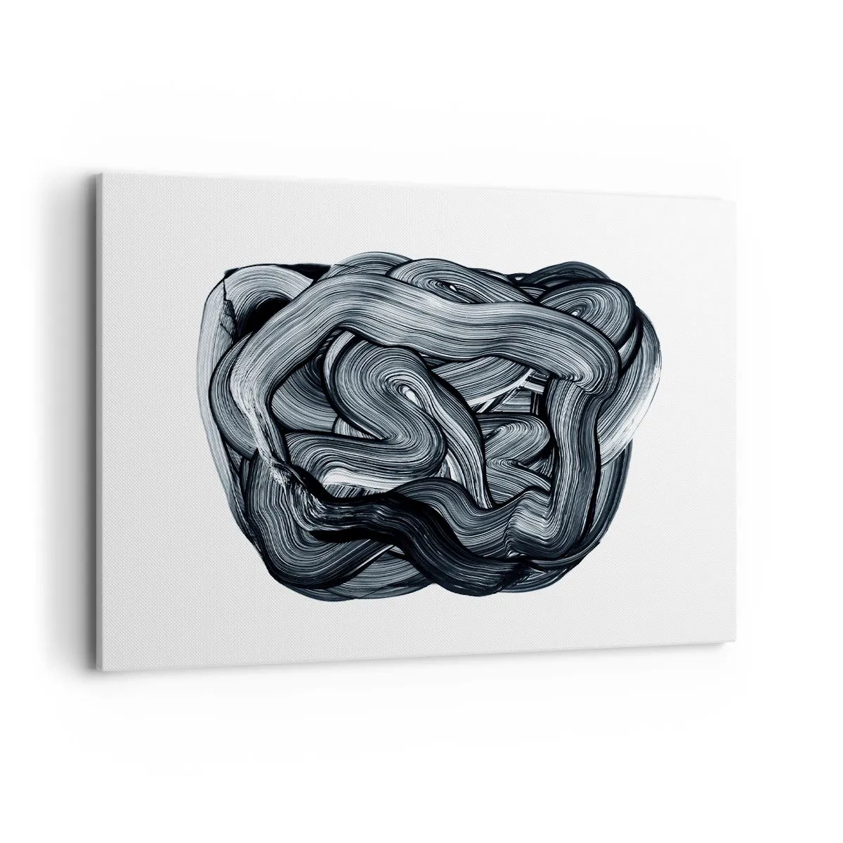 Cuadro sobre lienzo - Impresión de Imagen - Composición abstracta en tonos de gris - 100x70cm - No es tan sencillo - Decoración de pared moderna para salón y dormitorio ARTTOR