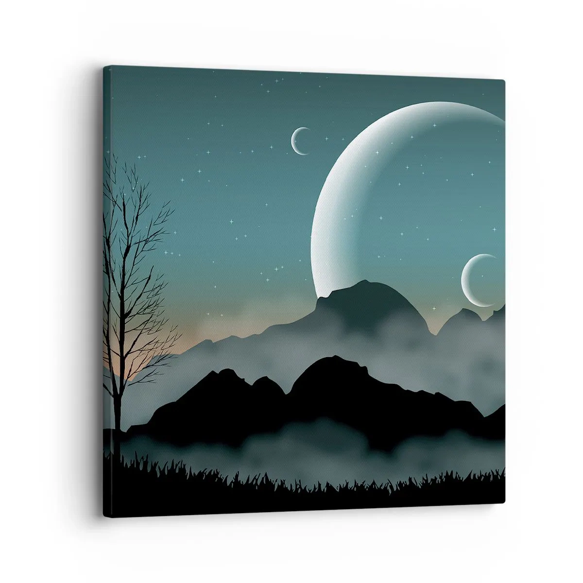Cuadro sobre lienzo - Impresión de Imagen - Un carnaval de noche estrellada - 30x30 cm