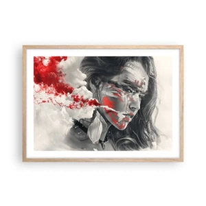 Póster en marco roble claro - En los humos del absurdo - 70x50 cm