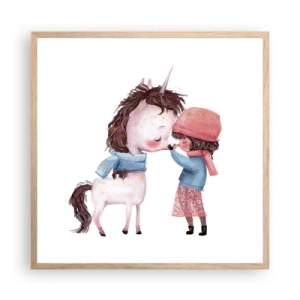 Póster en marco roble claro - Un cuento de invierno - 60x60 cm