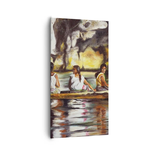 Cuadro sobre lienzo - Impresión de Imagen - En un paraíso polinesio - 65x120 cm