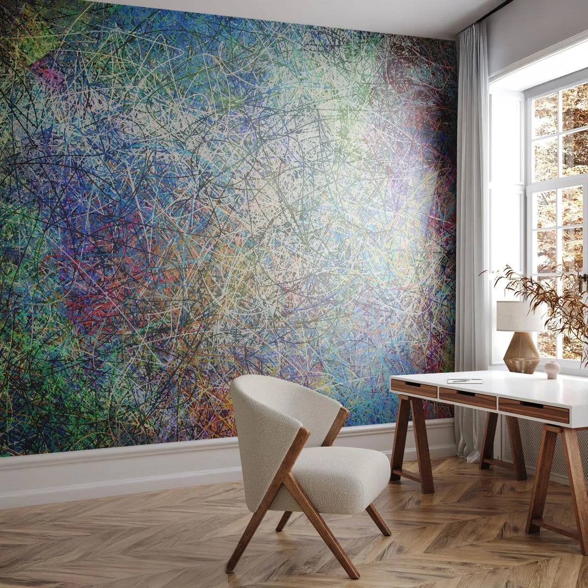 Fotomural Standard Eco - No es tan fácil - Abstracción, Pedazo, Patrón moderno - 200x140 cm