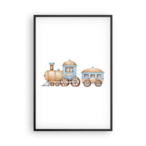 Póster en marco negro - De pie en la estación... - 61x91 cm