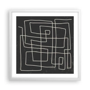 Póster en marco blanco - No es tan sencillo - 50x50 cm