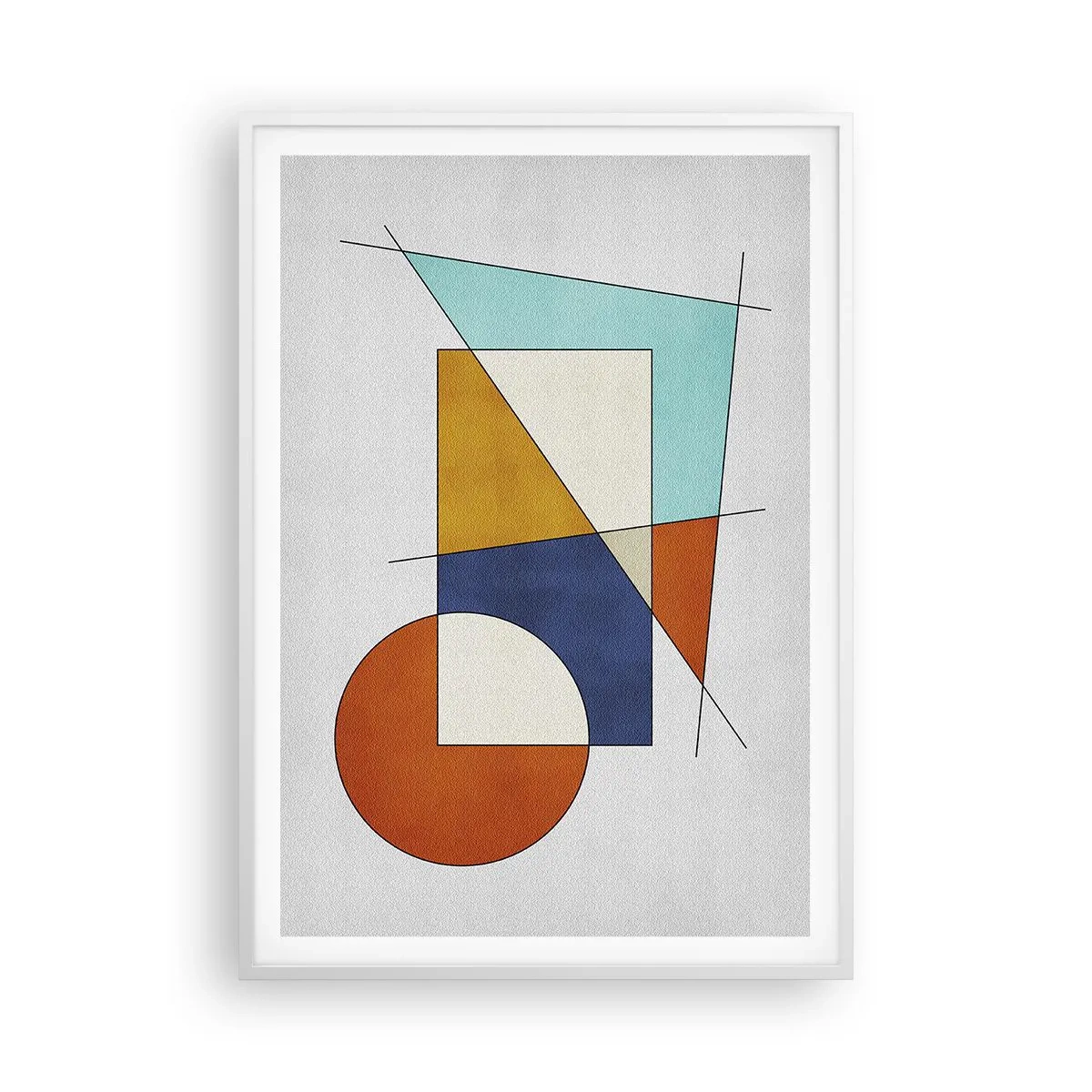 Póster en marco blanco - Abstracción: diversión modernista - 70x100 cm