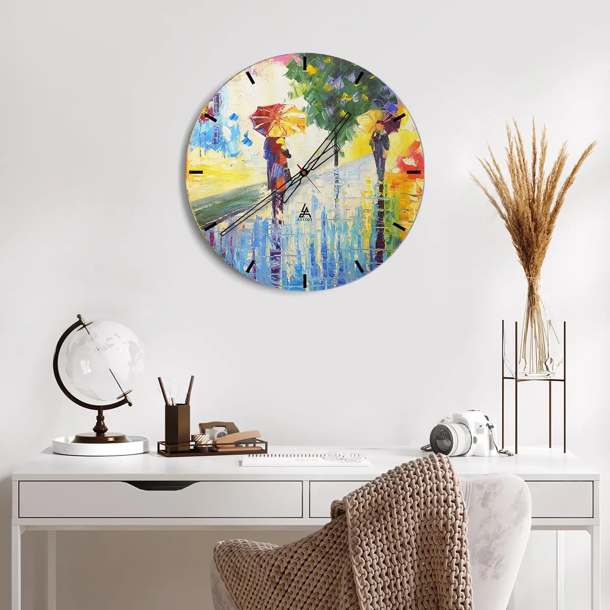 Reloj de pared - Reloj de vidrio - Y todo está claro - 30x30 cm