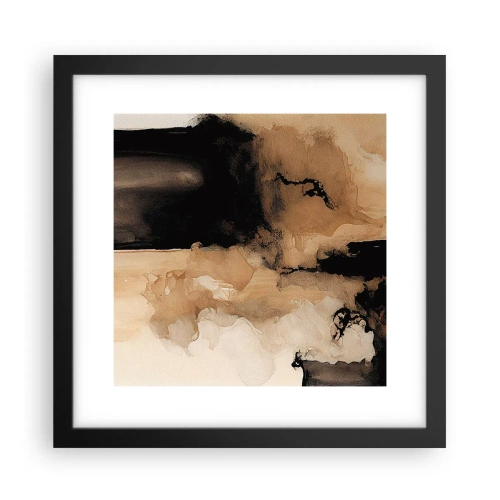Póster en marco negro - Una abstracción intrigante - 30x30 cm