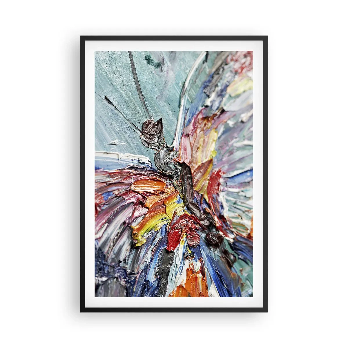 Póster en marco negro - Pintado por la naturaleza - 61x91 cm