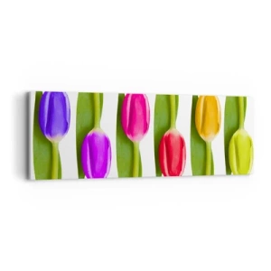 Cuadro sobre lienzo - Impresión de Imagen - Composición del arco iris - 90x30 cm