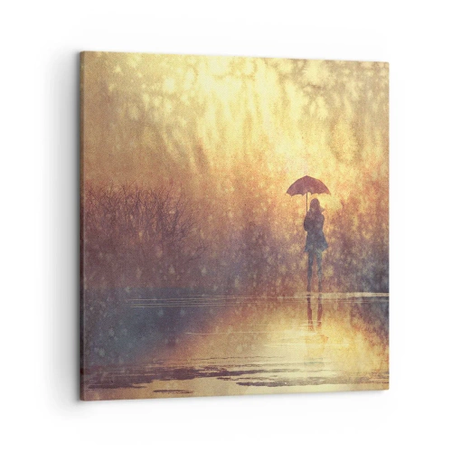 Cuadro sobre lienzo - Impresión de Imagen - Siento que alguien me mira - 50x50 cm