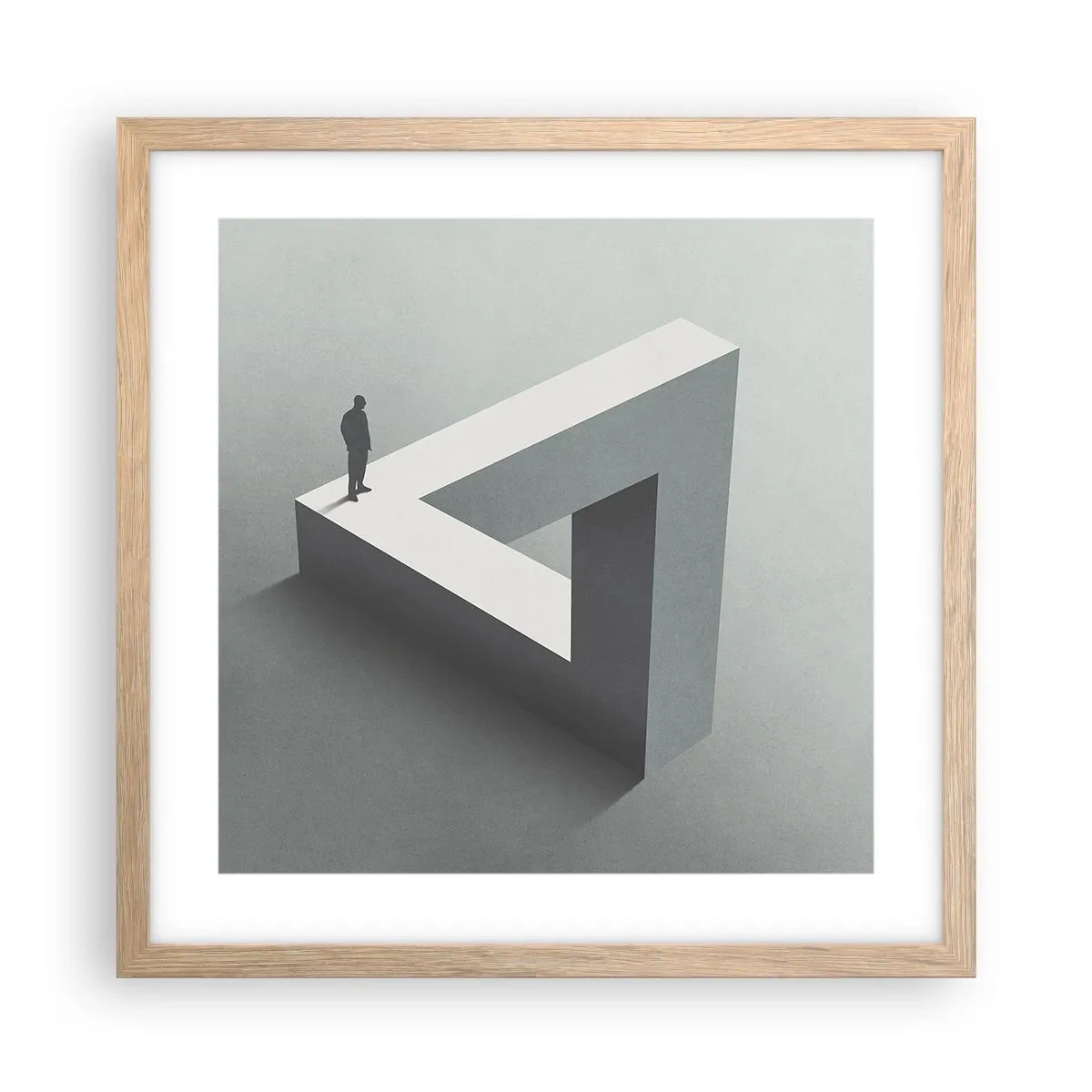 Póster en marco roble claro - Y, sin embargo, es posible - 40x40 cm