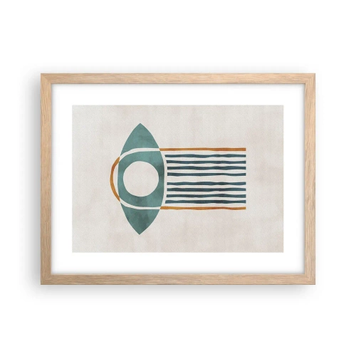 Póster en marco roble claro - Signos y rituales - 40x30 cm