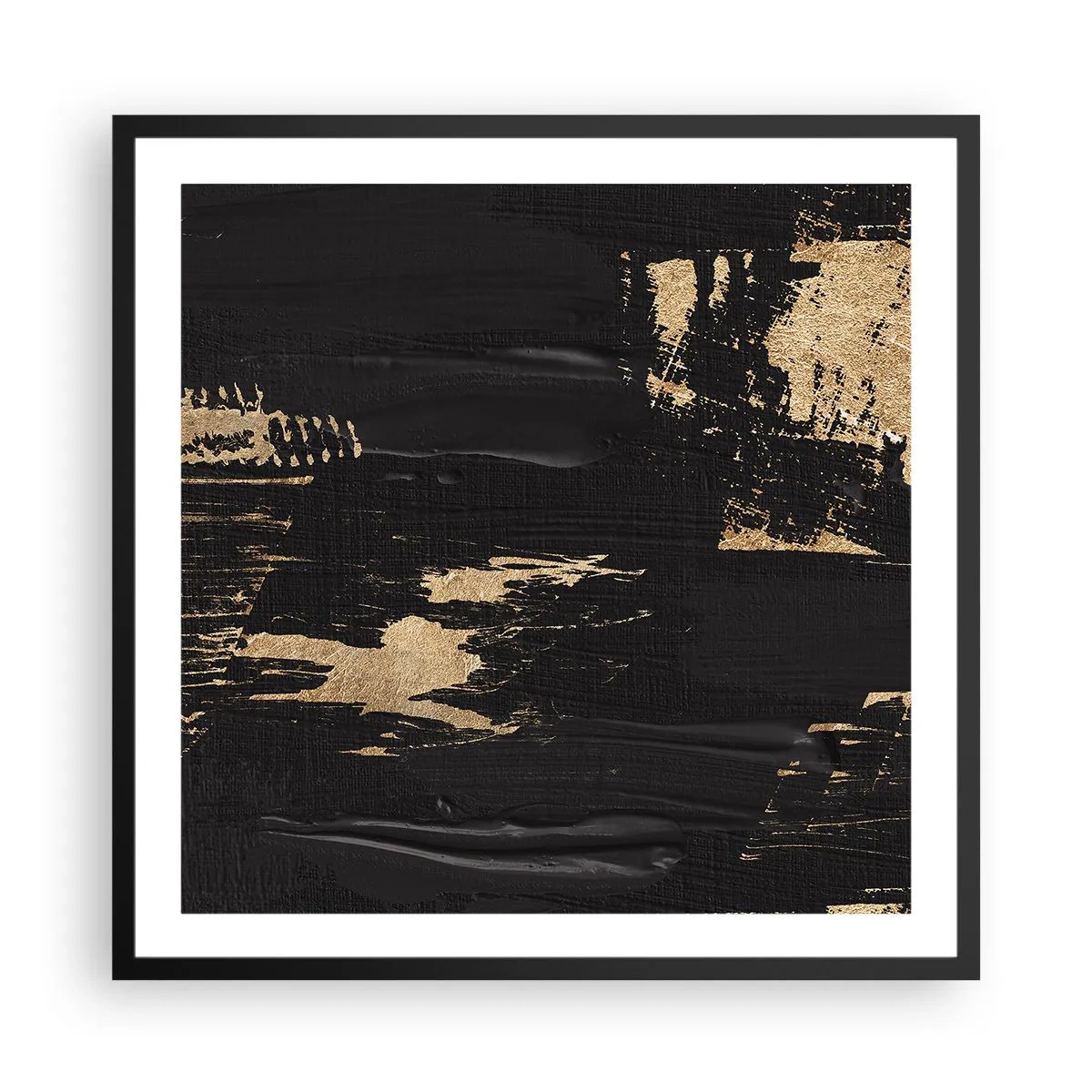 Póster en marco negro - Un rastro de tacto - 60x60 cm