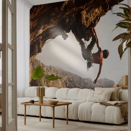 Fotomural Premium Sand - Un mundo en la roca - Isla de Kálimnos, Escalada de roca, Paisaje - 350x256 cm