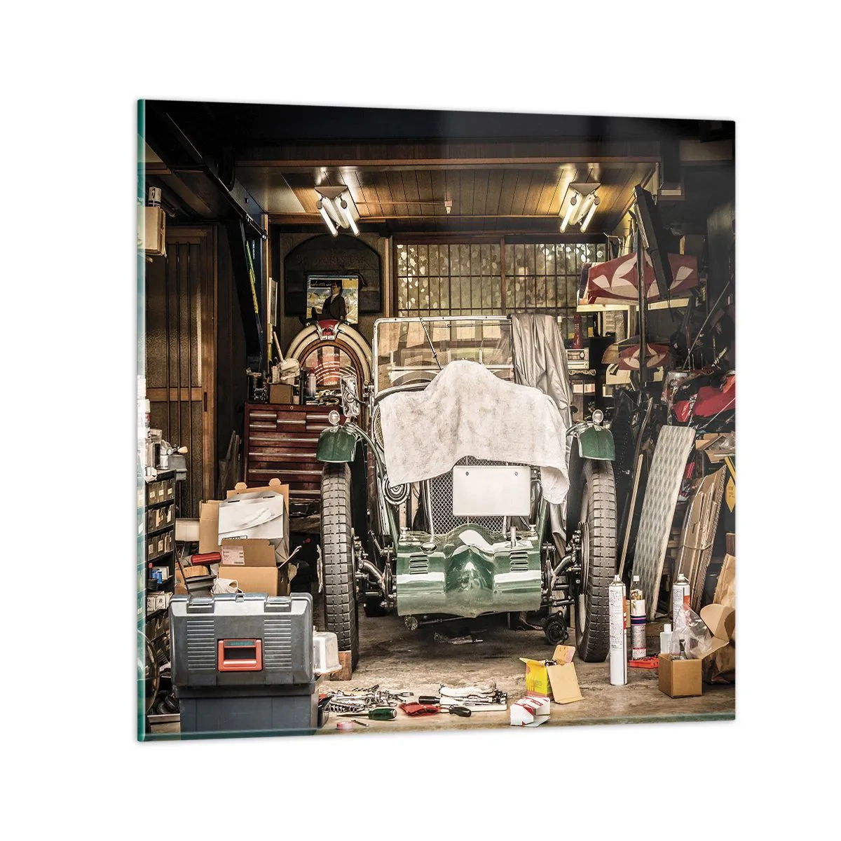 Cuadro sobre vidrio - Impresiones sobre Vidrio - Volver al pasado - 70x70 cm