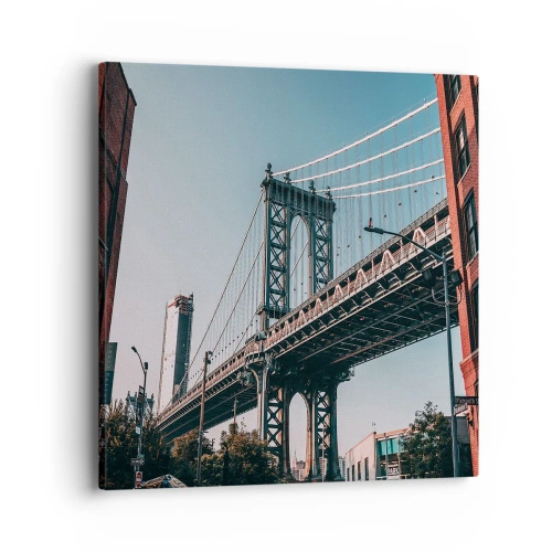 Cuadro sobre lienzo - Impresión de Imagen - Sobre el fluir de la ciudad - 40x40 cm