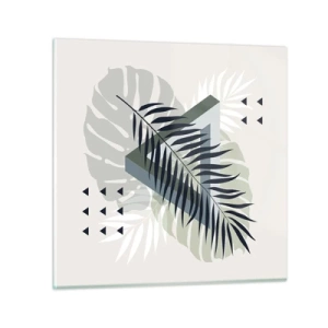 Cuadro sobre vidrio - Impresiones sobre Vidrio - Naturaleza y geometría - 70x70 cm
