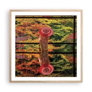 Póster en marco roble claro - En un templo de la naturaleza - 60x60 cm