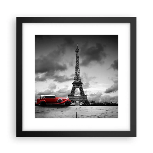 Póster en marco negro - No hace mucho tiempo, en París - 30x30 cm
