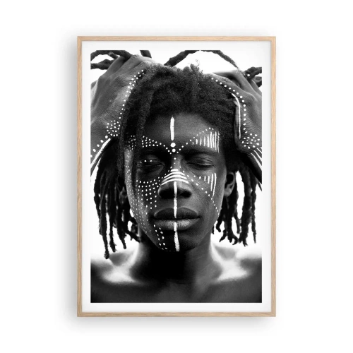 Póster en marco roble claro - ¿Dónde estás? - 70x100 cm