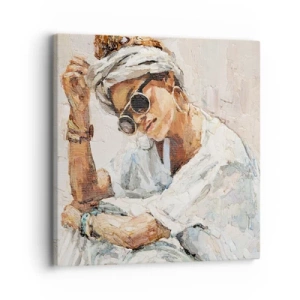 Cuadro sobre lienzo - Impresión de Imagen - Retrato a pleno sol - 30x30 cm