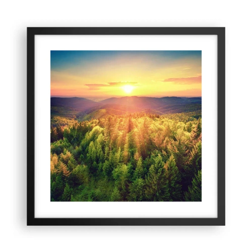 Póster en marco negro - Desde lo alto - 40x40 cm