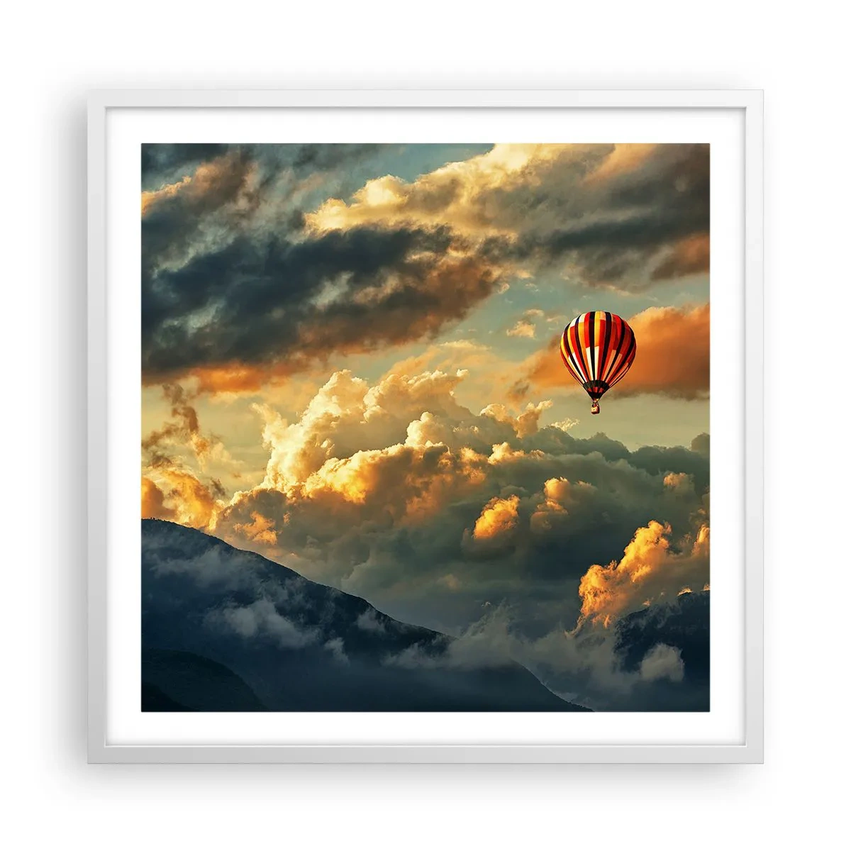 Póster en marco blanco - Vuelo porque quiero - 60x60 cm