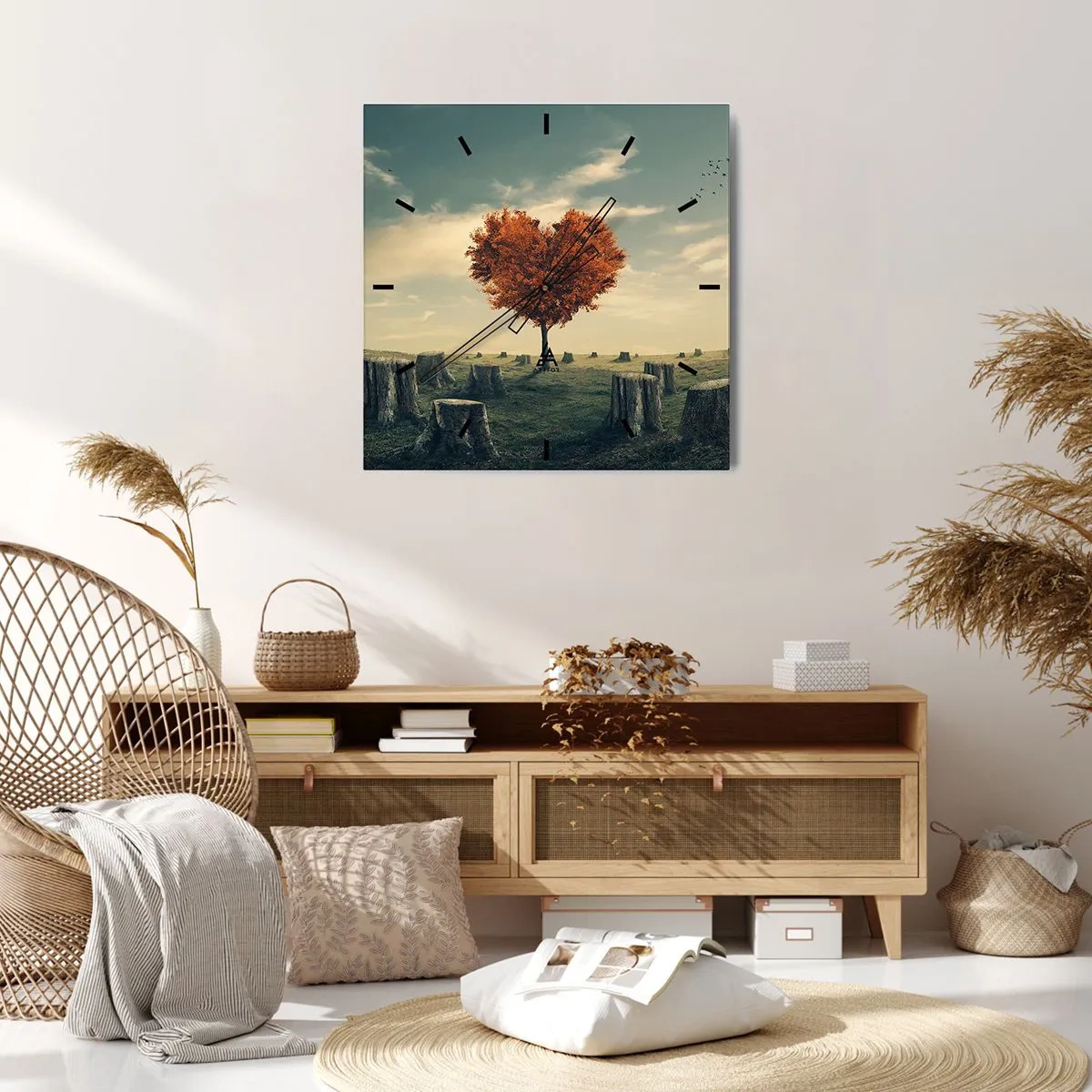 Reloj de pared - Reloj de vidrio - Todavía hay esperanza - 40x40 cm