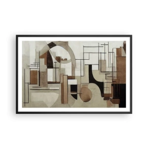 Póster en marco negro - Paisaje urbano 2.0 - 91x61 cm
