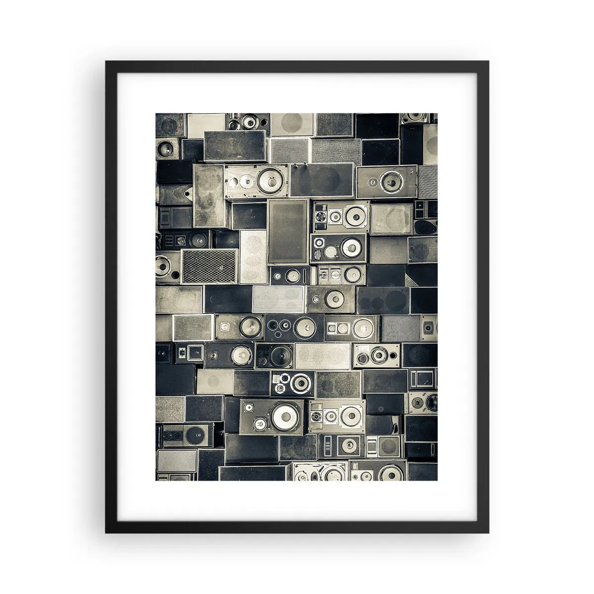 Póster en marco negro - Y todo fluye - 40x50 cm