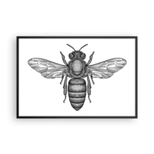 Póster en marco negro - Retrato de insecto - 91x61 cm