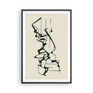 Póster en marco negro - Tal vez sea un paisaje - 61x91 cm