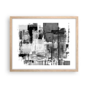 Póster en marco roble claro - El gris es hermoso - 50x40 cm