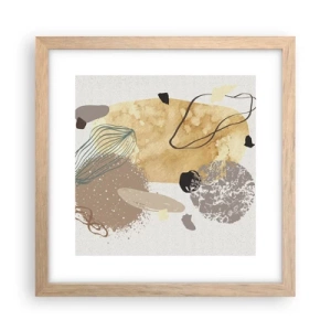 Póster en marco roble claro - Plumología aplicada - 30x30 cm