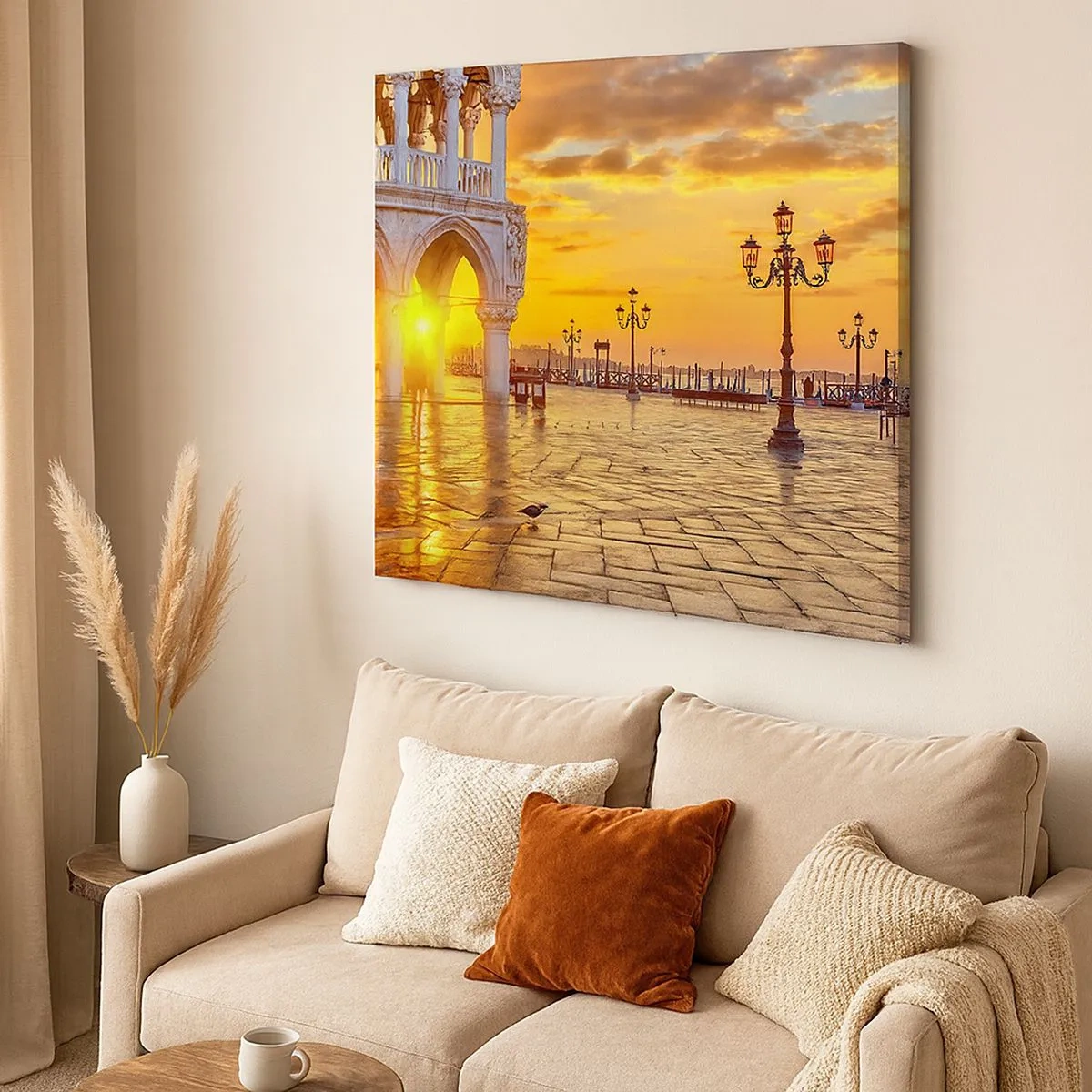 Cuadro sobre lienzo - Impresión de Imagen - ¿Dónde están todos? - 30x30 cm