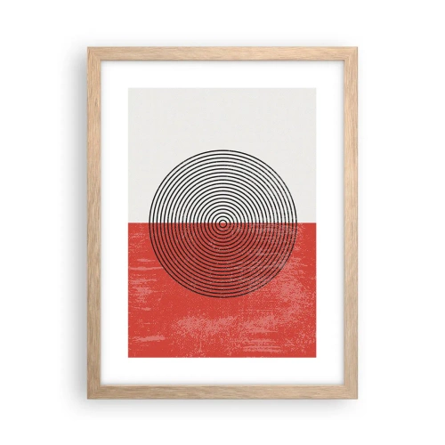 Póster en marco roble claro - En el corazón de la misma - 30x40 cm