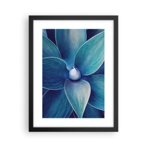 Póster en marco negro - Azul del cielo - 30x40 cm