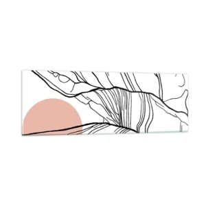 Cuadro sobre vidrio - Impresiones sobre Vidrio - En una red de ramas - 90x30 cm