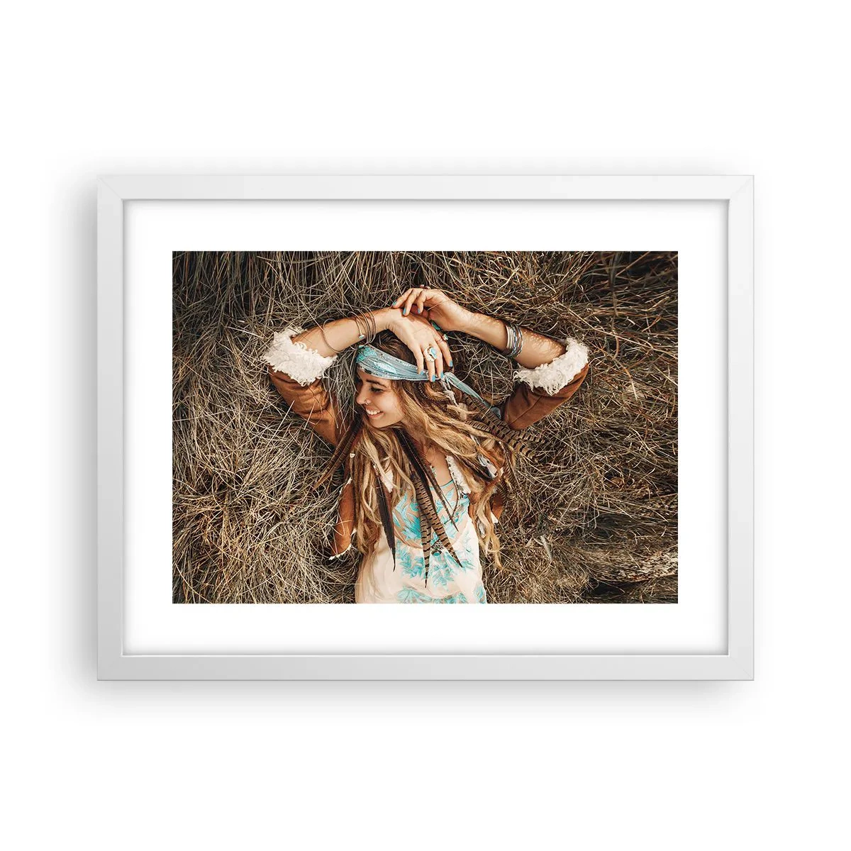 Póster en marco blanco - El verano del amor - 40x30 cm