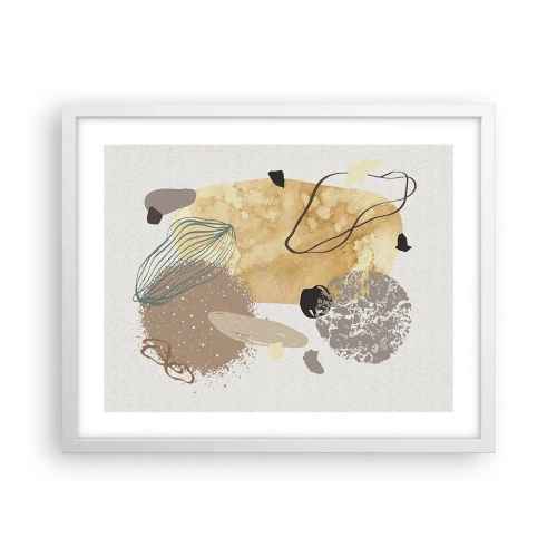 Póster en marco blanco - Plumología aplicada - 50x40 cm