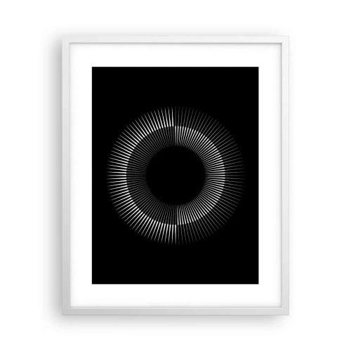 Póster en marco blanco - Sol negro - 40x50 cm