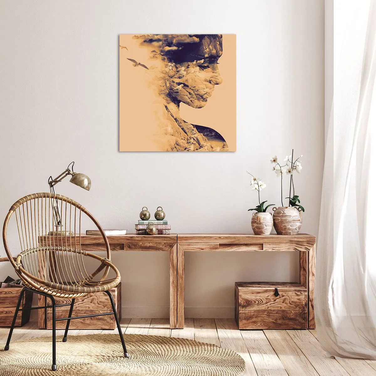 Cuadro sobre lienzo - Impresión de Imagen - Hermosa por naturaleza - 60x60 cm