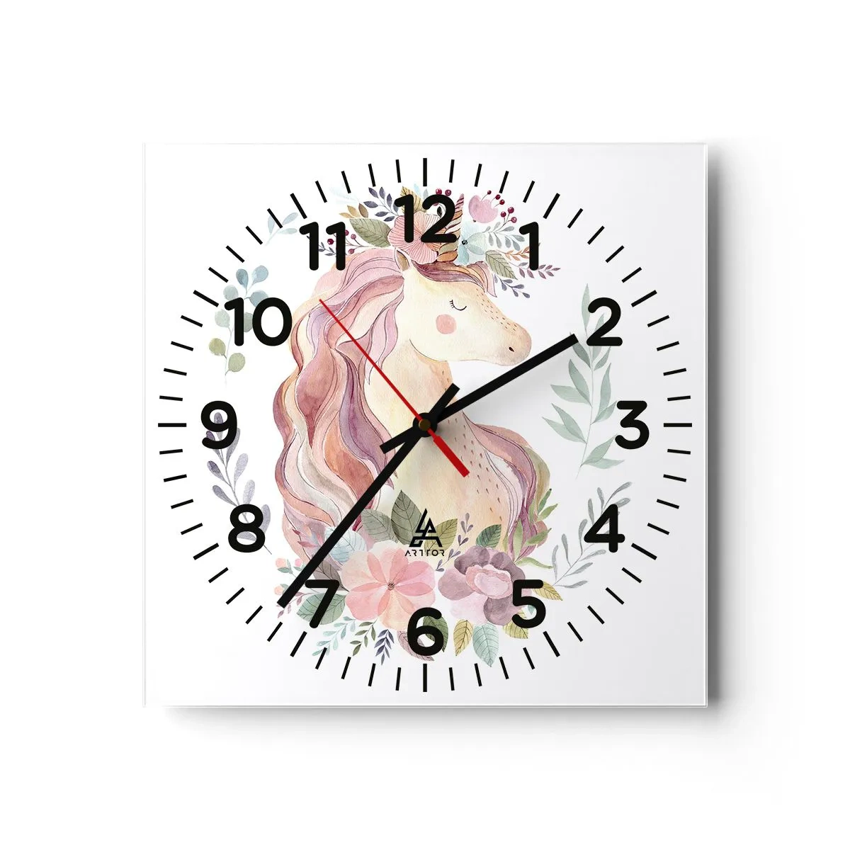 Reloj de pared - Reloj de vidrio - Una invitación al mundo de los cuentos de hadas - 30x30 cm