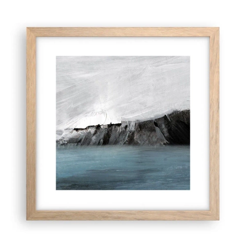 Póster en marco roble claro - Agua - tierra: un choque de elementos - 30x30 cm