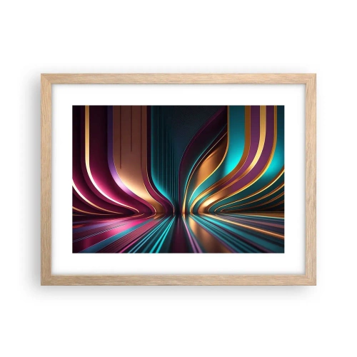 Póster en marco roble claro - Arquitectura de la luz - 40x30 cm