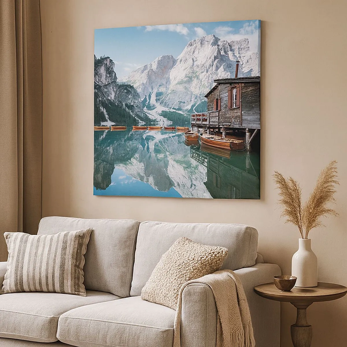 Cuadro sobre lienzo - Impresión de Imagen - Una mañana cristalina de montaña - 30x30 cm