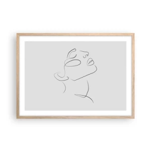Póster en marco roble claro - Meandros de un sueño - 70x50 cm