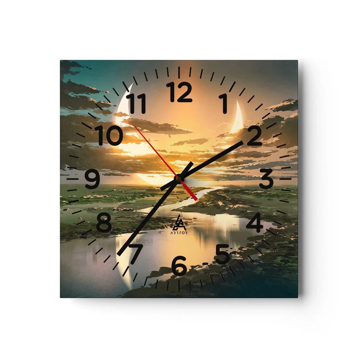 Reloj de pared - Reloj de vidrio - En algún lugar de una galaxia muy, muy lejana - 40x40 cm