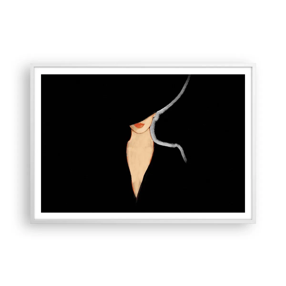 Póster en marco blanco - Elegancia y estilo - 100x70 cm