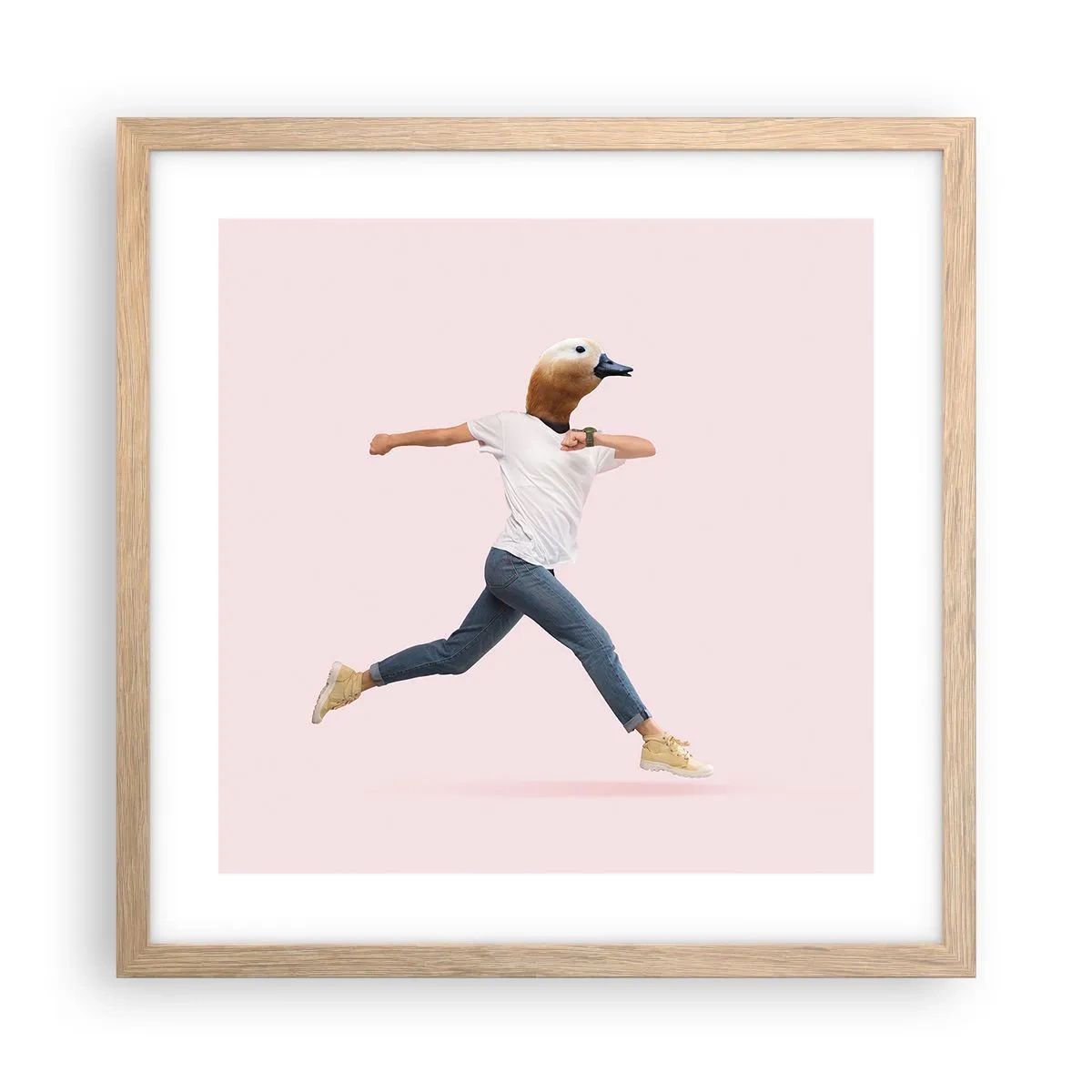 Póster en marco roble claro - Una pizca de absurdez - 40x40 cm